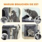 Cat Scratching Post Cat Tower 2 Caves Platform Sisal Post Compact Σκούρο Γκρι