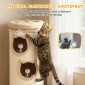 Cat Scratching Barrel 38" Πύργος 4 επιπέδων για γάτες με πλενόμενο κρεβάτι 3 Sleeping Caves Κρεμαστό παιχνίδι για πολλές γάτες Γκρι