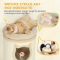 Cat Scratching Barrel 38" Πύργος 4 επιπέδων για γάτες με πλενόμενο κρεβάτι 3 Sleeping Caves Κρεμαστό παιχνίδι για πολλές γάτες Γκρι