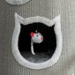 Cat Scratching Barrel 38" Πύργος 4 επιπέδων για γάτες με πλενόμενο κρεβάτι 3 Sleeping Caves Κρεμαστό παιχνίδι για πολλές γάτες Γκρι