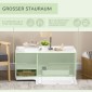 Ντουλάπι γάτας με 2 ράφια 2 σε 1 σχεδίαση μαγνητική πόρτα λευκή