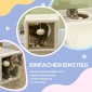 Σήραγγα γάτας, 2 σπηλιές για γάτες, επιφάνειες γρατσουνίσματος και παιχνίδια με μπάλα, 98 cm x 30 cm x 30 cm, καφέ + μπεζ