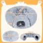 Cat Tunnel Λούτρινο υφασμάτινο μαξιλάρι Πτυσσόμενο μεταλλικό πλαίσιο Cat Cave ανοιχτό γκρι