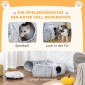 Cat Tunnel Λούτρινο υφασμάτινο μαξιλάρι Πτυσσόμενο μεταλλικό πλαίσιο Cat Cave ανοιχτό γκρι