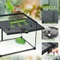 Terrarium for Reptiles Reptile Feeding Box Glass Terrarium Amphibians Arachnids with Thermometer Reptile Breeding Box for Snails Amphibians Insects Turtles Black 50 x 30 x 35 cm