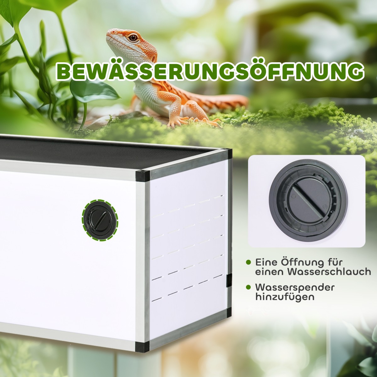 Terrarium αλουμινίου για ερπετά, αμφίβια, αραχνίδια, κουτί αναπαραγωγής ερπετών, δικτυωτό terrarium, λευκό + ασημί + μαύρο, 120 x 40 x 40 cm