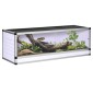 Terrarium αλουμινίου για ερπετά, αμφίβια, αραχνίδια, κουτί αναπαραγωγής ερπετών, δικτυωτό terrarium, λευκό + ασημί + μαύρο, 120 x 40 x 40 cm