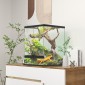 Terrarium, γυάλινο περίβλημα, κλειδαριά, διαχείριση καλωδίων, 45x45x60cm, μαύρο