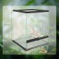 Terrarium, γυάλινο περίβλημα, κλειδαριά, διαχείριση καλωδίων, 45x45x60cm, μαύρο