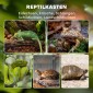 Terrarium, γυάλινο περίβλημα, κλειδαριά, διαχείριση καλωδίων, 45x45x60cm, μαύρο