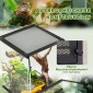 Terrarium, γυάλινο περίβλημα, κλειδαριά, διαχείριση καλωδίων, 45x45x60cm, μαύρο