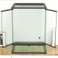 Terrarium, γυάλινο περίβλημα, κλειδαριά, διαχείριση καλωδίων, 45x45x60cm, μαύρο