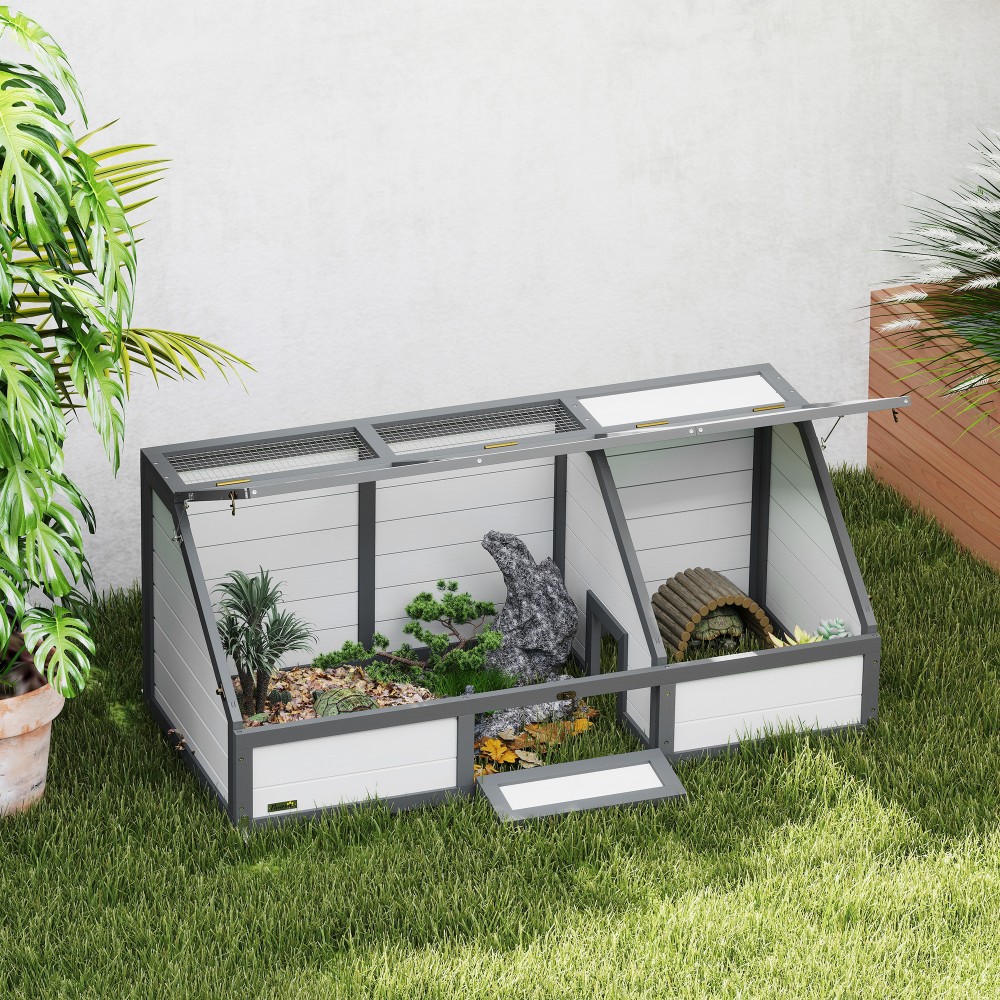 Turtle Box Εξωτερικό περίβλημα χελώνας χωρίς πάτο Σχέδιο Easy Open Turtle House Λευκό