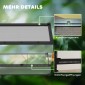 Γυάλινο Terrarium για Ερπετά, Ανυψωμένη & Αδιάβροχη Βάση, Κλειδαριά με Κουμπιά