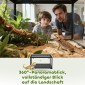 Reptile terrarium, vivarium 86 λίτρων με συρόμενη πόρτα, που κλειδώνει, για σαύρες, έντομα, αράχνες, γκέκο, 60 x 45 x 32 cm, μαύρο