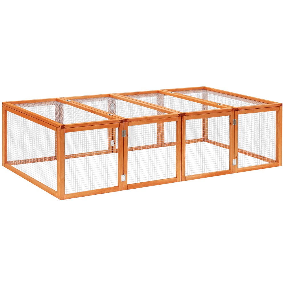 Rabbit Hutch Κουνέλι Κουνέλια Κατασκευασμένο από Ξύλο Χειμωνιάτικο Κλουβί για Κουνέλι με Αρθρωτή οροφή 181x100x48 cm Small Animal Hutch Κλουβί κουνελιών για μικρά ζώα Κουνέλια Ινδικά χοιρίδια Εσωτερικός εξωτερικός χώρος Φυσικό