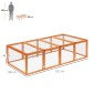 Rabbit Hutch Κουνέλι Κουνέλια Κατασκευασμένο από Ξύλο Χειμωνιάτικο Κλουβί για Κουνέλι με Αρθρωτή οροφή 181x100x48 cm Small Animal Hutch Κλουβί κουνελιών για μικρά ζώα Κουνέλια Ινδικά χοιρίδια Εσωτερικός εξωτερικός χώρος Φυσικό
