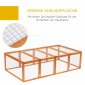 Rabbit Hutch Κουνέλι Κουνέλια Κατασκευασμένο από Ξύλο Χειμωνιάτικο Κλουβί για Κουνέλι με Αρθρωτή οροφή 181x100x48 cm Small Animal Hutch Κλουβί κουνελιών για μικρά ζώα Κουνέλια Ινδικά χοιρίδια Εσωτερικός εξωτερικός χώρος Φυσικό