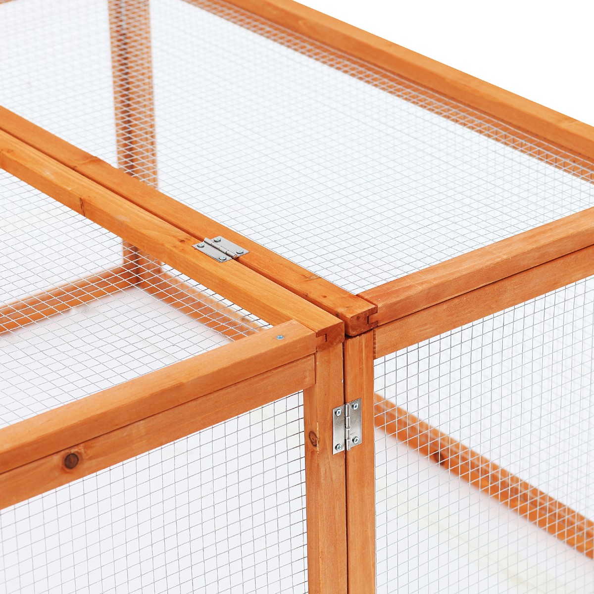 Rabbit Hutch Κουνέλι Κουνέλια Κατασκευασμένο από Ξύλο Χειμωνιάτικο Κλουβί για Κουνέλι με Αρθρωτή οροφή 181x100x48 cm Small Animal Hutch Κλουβί κουνελιών για μικρά ζώα Κουνέλια Ινδικά χοιρίδια Εσωτερικός εξωτερικός χώρος Φυσικό