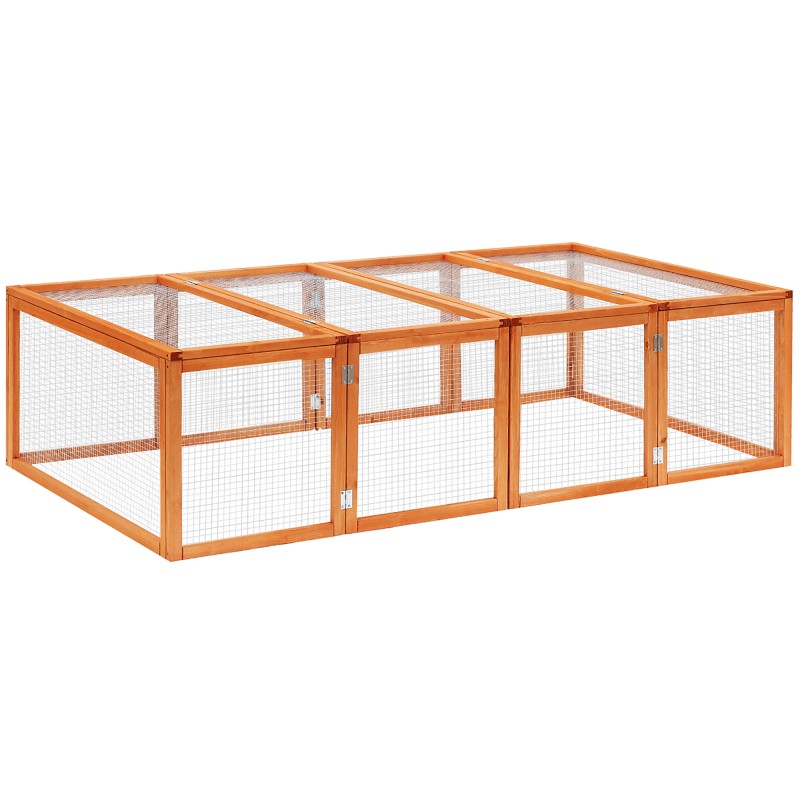 Rabbit Hutch Κουνέλι Κουνέλια Κατασκευασμένο από Ξύλο Χειμωνιάτικο Κλουβί για Κουνέλι με Αρθρωτή οροφή 181x100x48 cm Small Animal Hutch Κλουβί κουνελιών για μικρά ζώα Κουνέλια Ινδικά χοιρίδια Εσωτερικός εξωτερικός χώρος Φυσικό