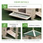 Κοτέτσι για κοτόπουλα κοτόπουλα 196 x 76 x 97 cm ανθεκτικό στις καιρικές συνθήκες σπιτάκι κοτόπουλου με κουτί φωλιάσματος, πέρκα ελεύθερης βοσκής, μικρό ξύλινο κοτέτσι ζώων για 1-2 κοτόπουλα, φυσικό