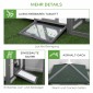 Κοτέτσι για κοτόπουλα κοτόπουλα 196 x 76 x 97 cm ανθεκτικό στις καιρικές συνθήκες κοτέτσι με κουτί φωλιάσματος, πέρκα ελεύθερης βοσκής, μικρό ξύλινο κοτέτσι ζώων για 1-2 κοτόπουλα, γκρι