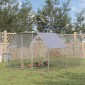 Περίβλημα κοτόπουλου Chicken Run Walk-In που κλειδώνει Πόρτα για 10-12 κοτόπουλα 280cm x 380cm x 195cm Γκρι