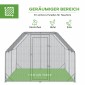 Περίβλημα κοτόπουλου Chicken Run Walk-In που κλειδώνει Πόρτα για 10-12 κοτόπουλα 280cm x 380cm x 195cm Γκρι