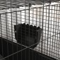 Μικρό κλουβί ζώων με αφαιρούμενο περίβλημα, παρκοκρέβατο με στάβλο, συμπεριλαμβανομένων αξεσουάρ, μαύρο