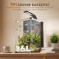 Ενυδρείο πλήρες σετ 36L nano ενυδρείο με σύστημα φίλτρου φωτισμού LED κυκλοφορία αντλίας 30 x 30 x 45,5 cm μαύρο