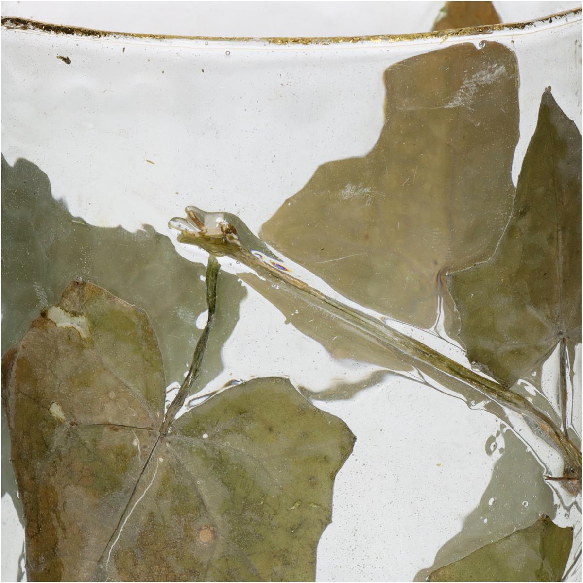 Κηροπήγιο ArteLibre Φύλλο Διάφανο Γυαλί 10x10x13cm