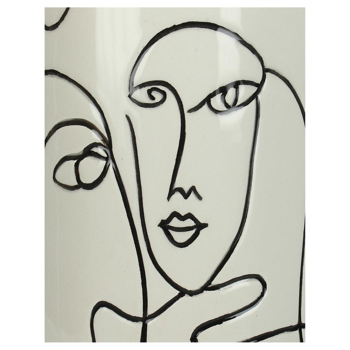 Βάζο ArteLibre Πρόσωπο Λευκό Δολομίτης 12.7x12.7x28.2cm