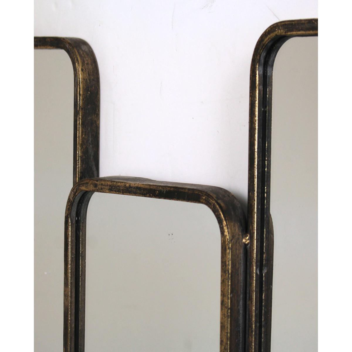 Καθρέπτης ArteLibre Καφέ Μέταλλο 100x4.5x60cm