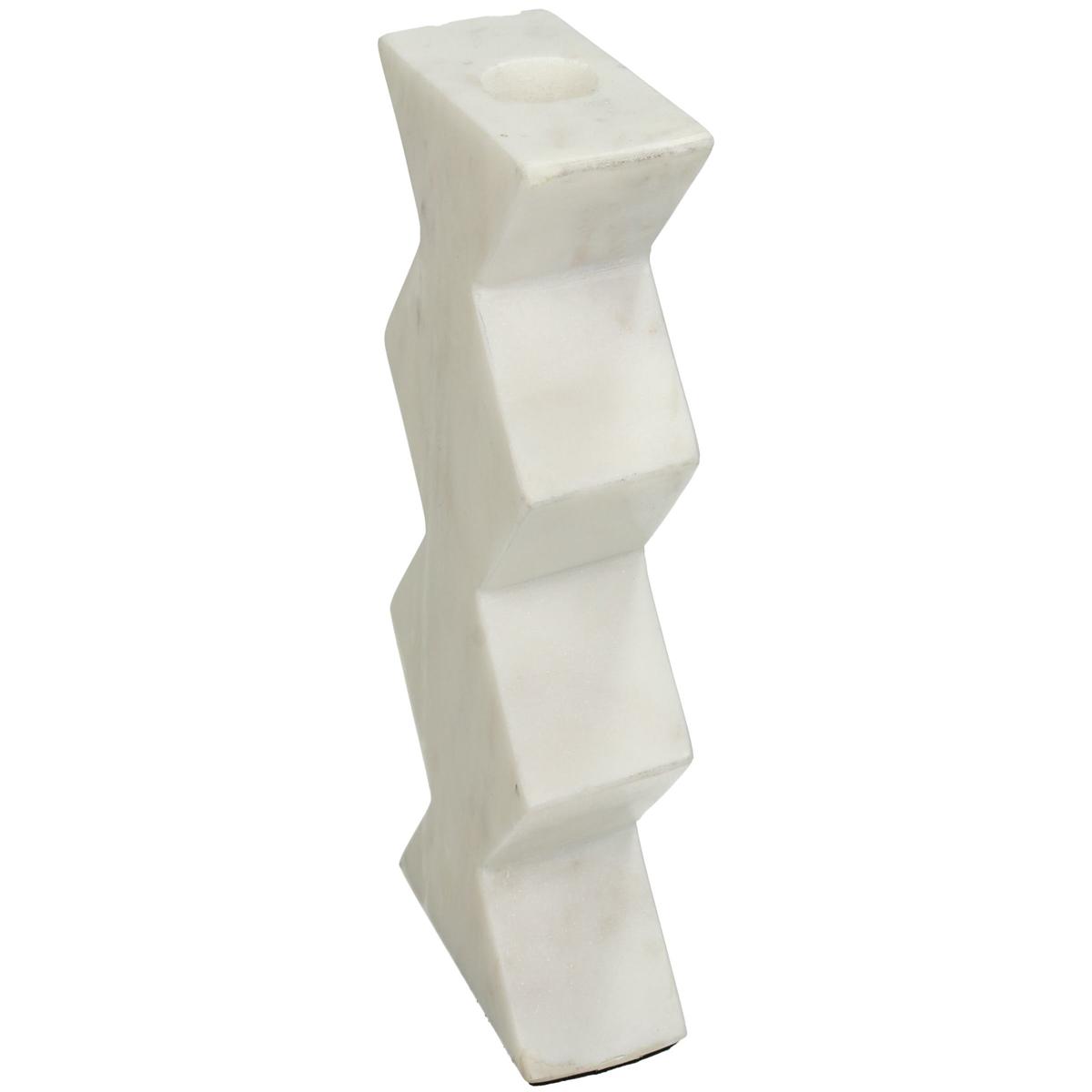 Κηροπήγιο ArteLibre Λευκό Μάρμαρο 8x4x15.5cm
