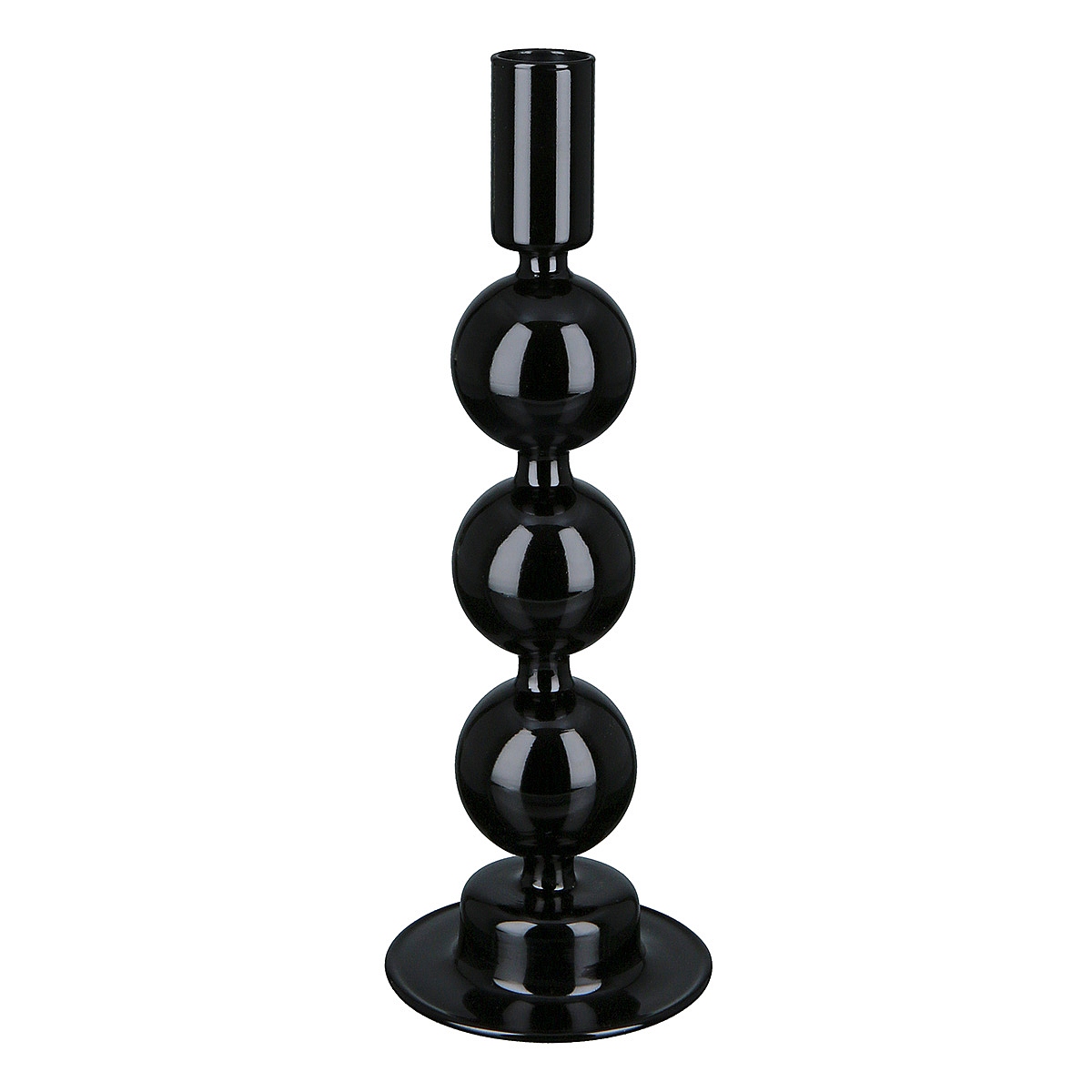 Κηροπήγιο ArteLibre Μαύρο Γυαλί 23cm