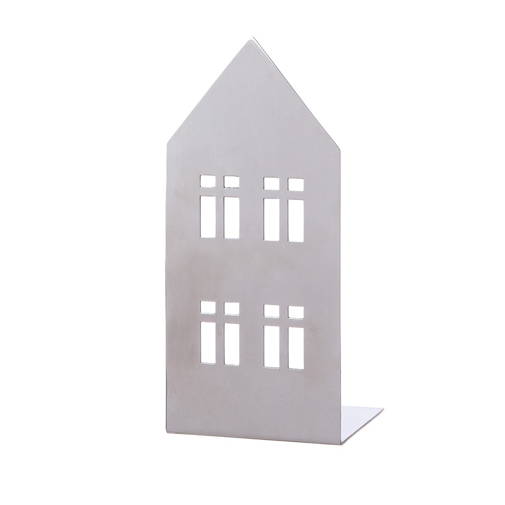 Κηροπήγιο Σπιτάκι 'Casita' Ατσάλι Ασημί 7x9.5x20cm