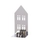 Κηροπήγιο Σπιτάκι 'Casita' Ατσάλι Ασημί 7x9.5x20cm