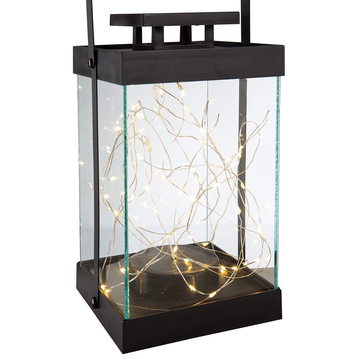 Φανάρι (LED) 'Glorie' Συνθετικό Μαύρο 13x14x30cm