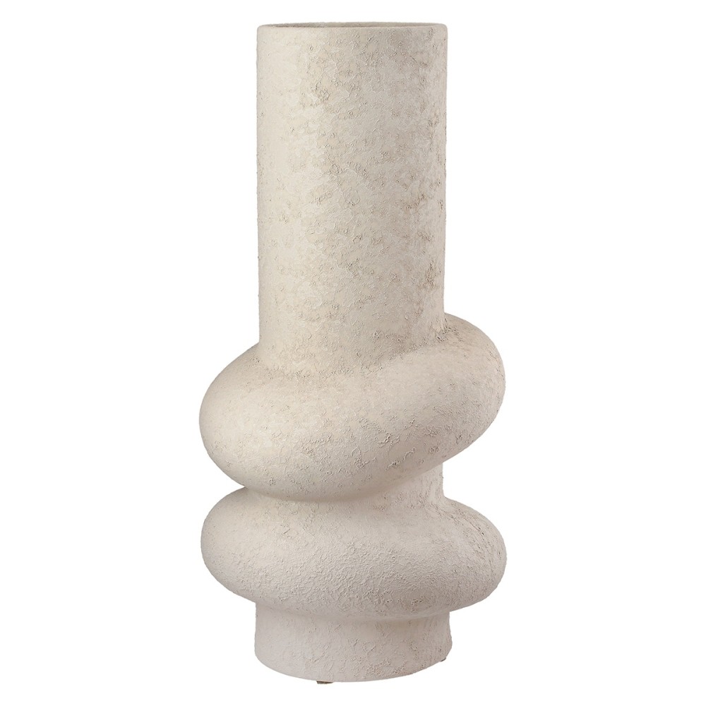 Βάζο 'Ring' Κεραμικό Ανοιχτό Γκρι 31x15cm