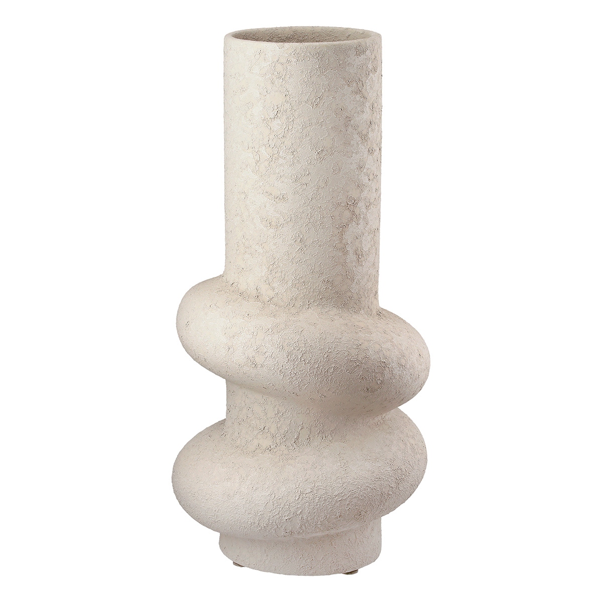 Βάζο 'Ring' Κεραμικό Ανοιχτό Γκρι 31x15cm