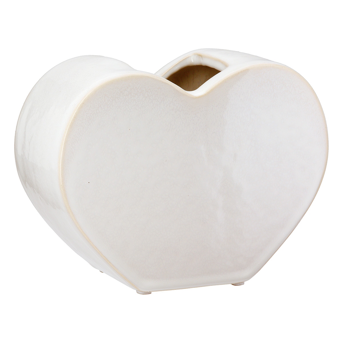 Βάζο 'Heart' Κεραμικό Λευκό 8.5x20x14cm