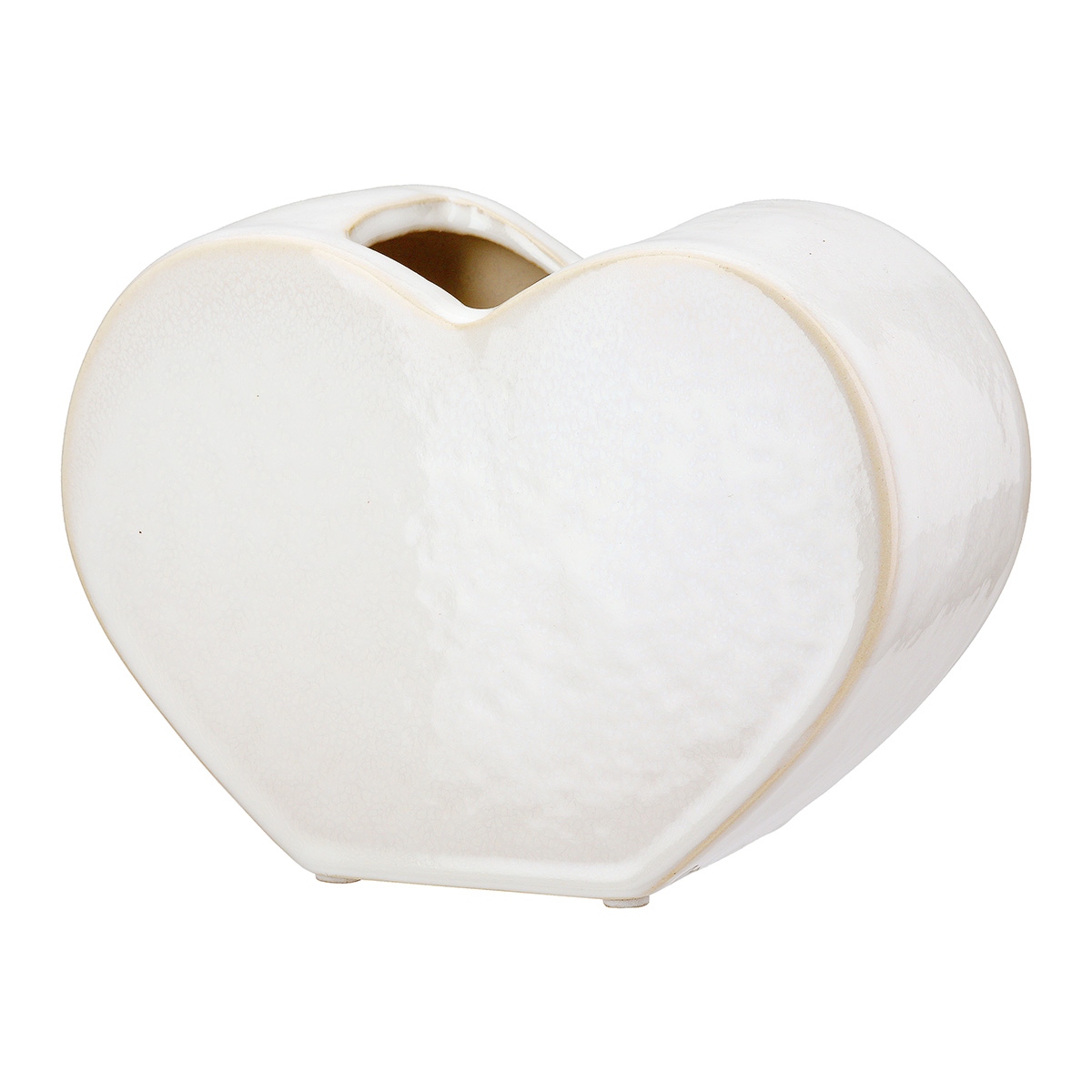 Βάζο 'Heart' Κεραμικό Λευκό 8.5x20x14cm