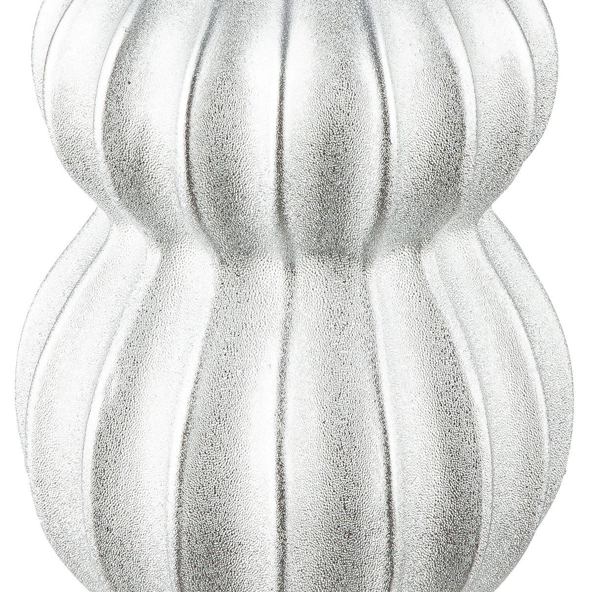Βάζο Κεραμικό Ασημί χρώμα D10X16Cm D10X16Cm