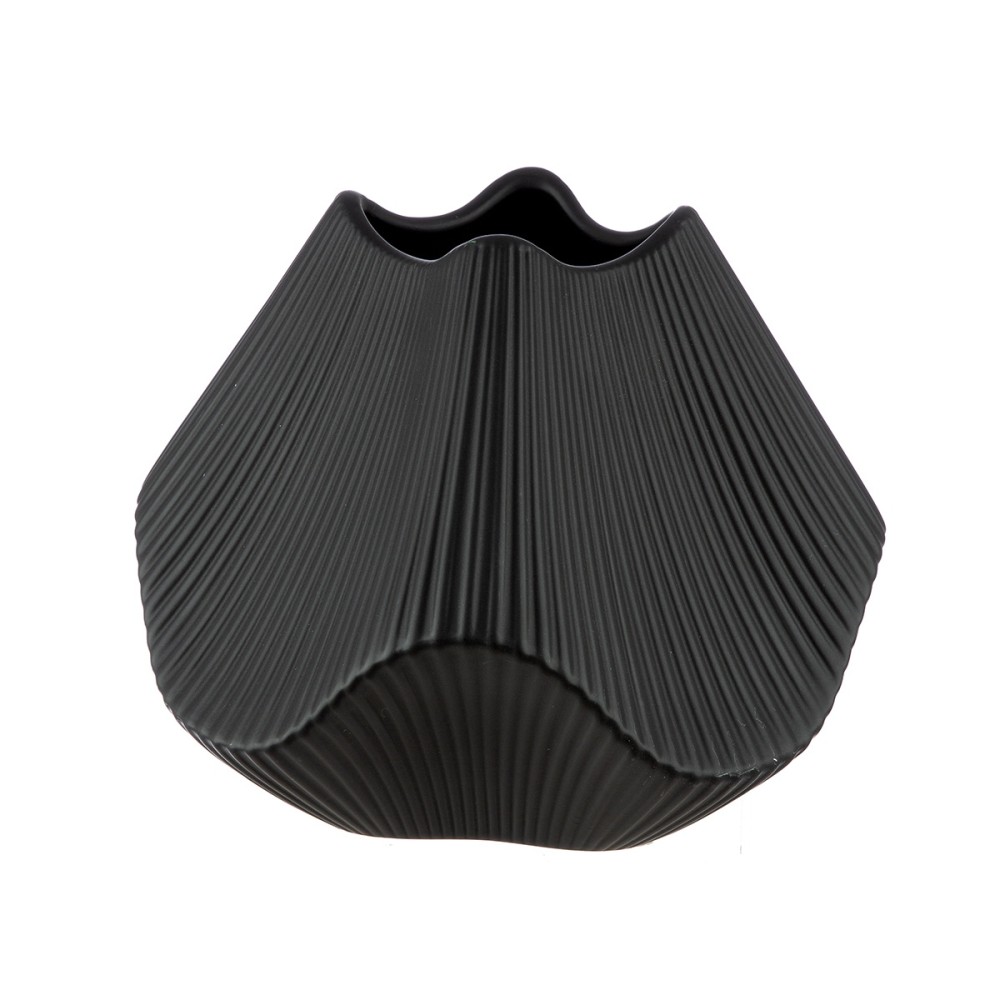 Βάζο Κεραμικό Μαύρο 22X22X19Cm 22X22X19Cm