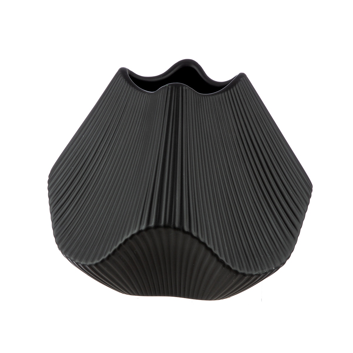 Βάζο Κεραμικό Μαύρο 22X22X19Cm 22X22X19Cm