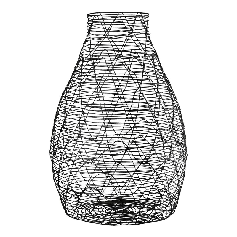 Βάζο Βολβώδες Μεταλλικό Μαύρο D22X33Cm D22X33Cm