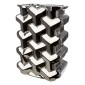 Βάζο Ορθογώνιο Κεραμικό Ασημί χρώμα 15X10X22Cm 15X10X22Cm