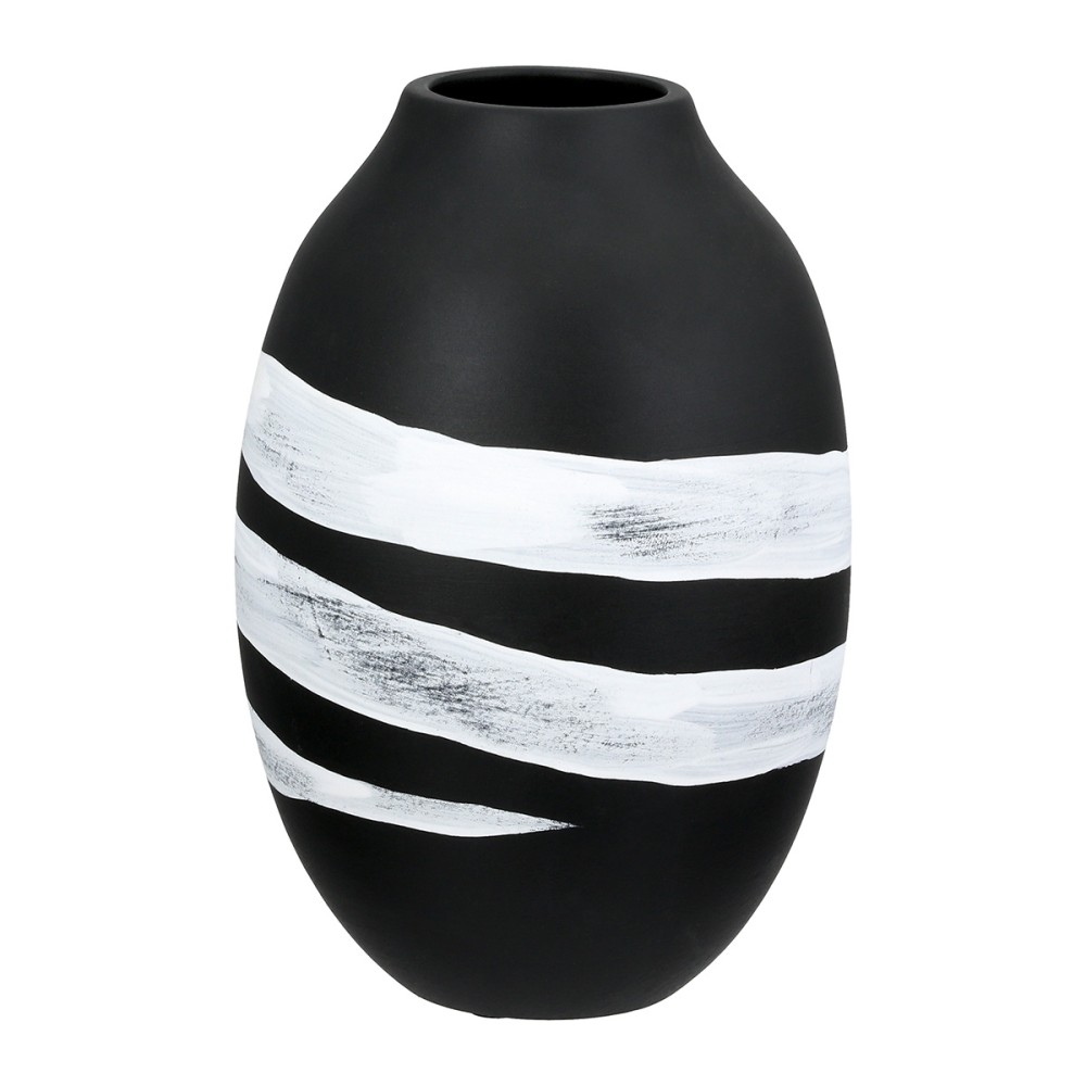 Βάζο Στρογγυλό Κεραμικό Μαύρο D14X21Cm D14X21Cm