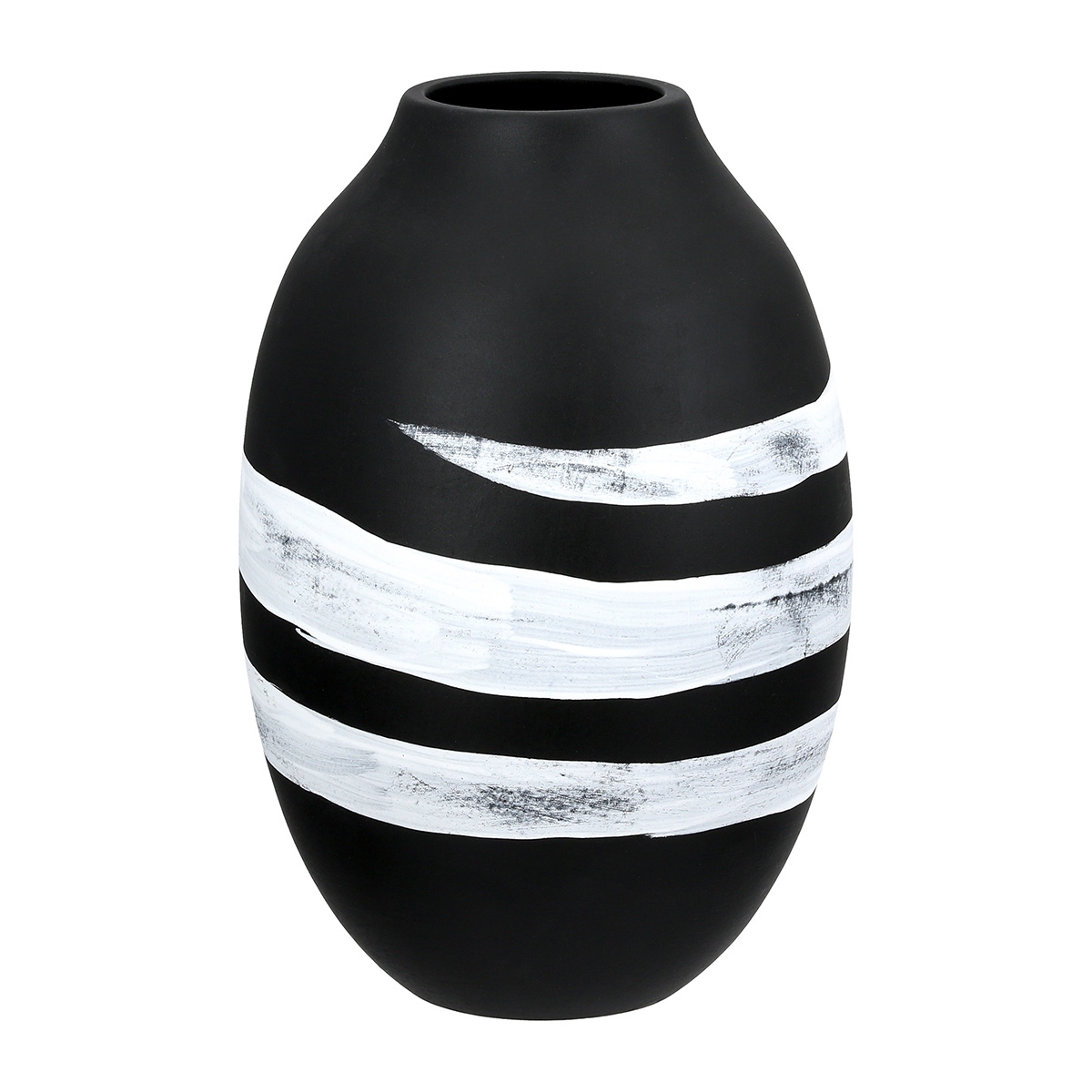 Βάζο Στρογγυλό Κεραμικό Μαύρο D14X21Cm D14X21Cm