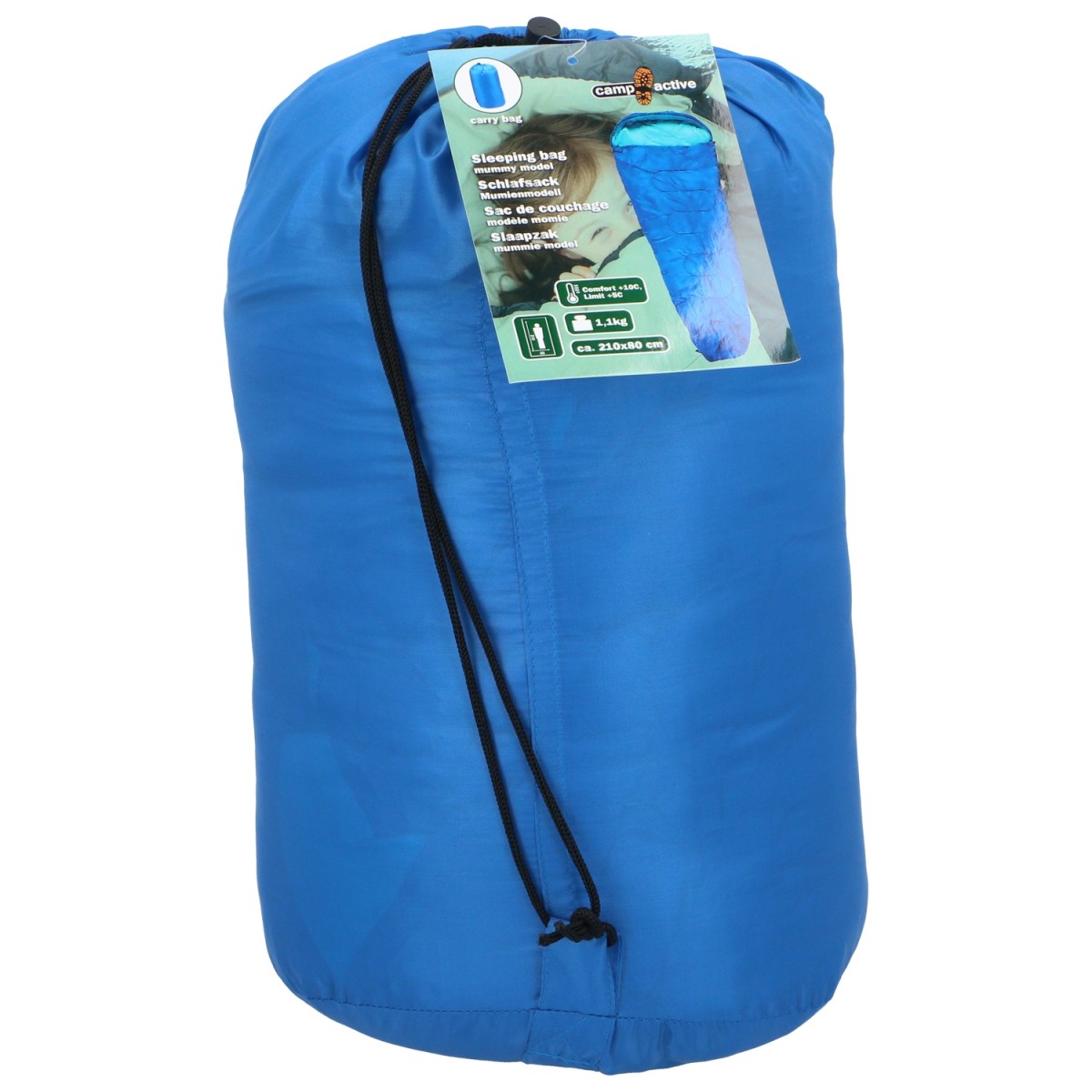 Υπνόσακος Mummy Μπλε +5°C Με +10°C 210x80cm CAMP ACTIVE